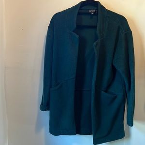 Forest green coat from express